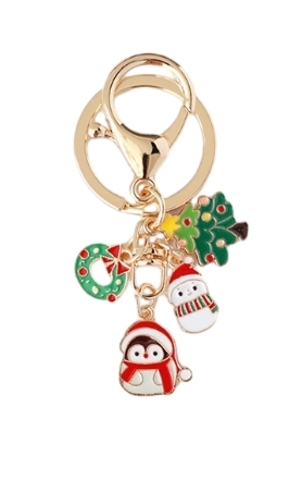 Yule Penguin Yule Snowman Christmas tree key chain