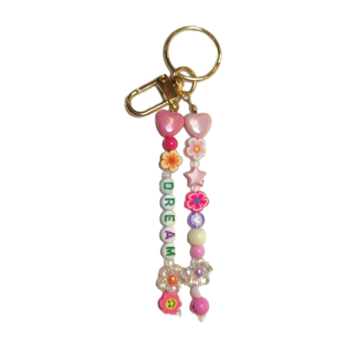 Heart letter chain keychain