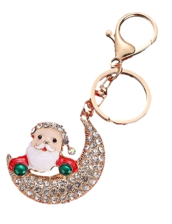 Moon Santa key chain