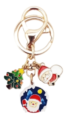 Santa's Christmas tree key chain