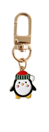 Christmas Penguin key chain