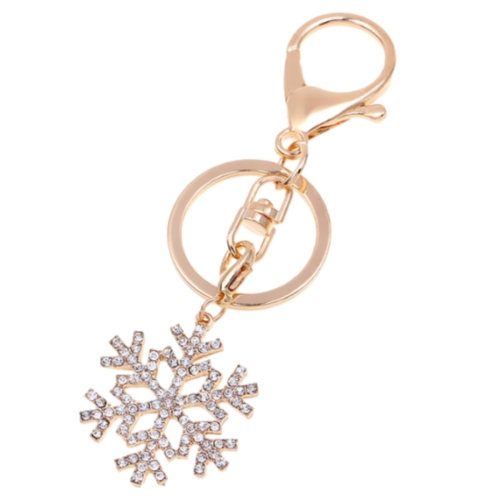 White Christmas snowflake key chain