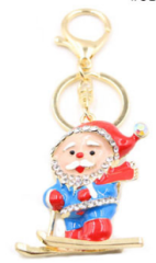 Skateboard Santa key chain1
