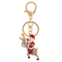Ride the elk Santa keychain