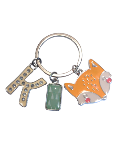 Little Fox Letter K Keychain