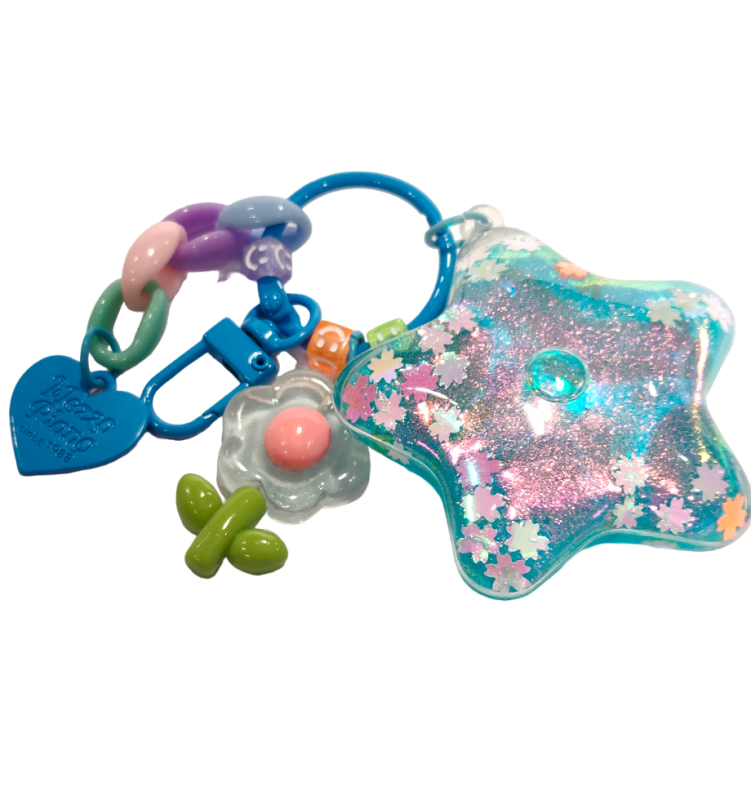 Floating keychain（Blue five-pointed star）