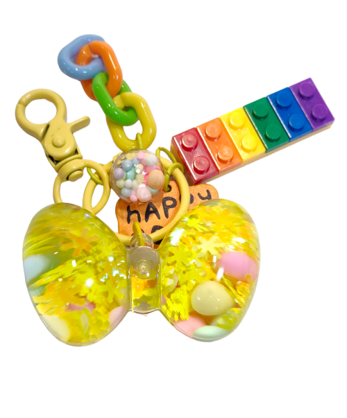 Floating keychain（Yellow bow）