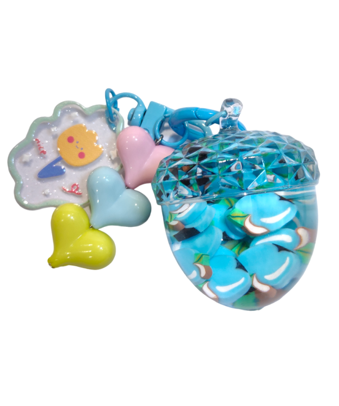 Floating keychain（Blue pine coner）