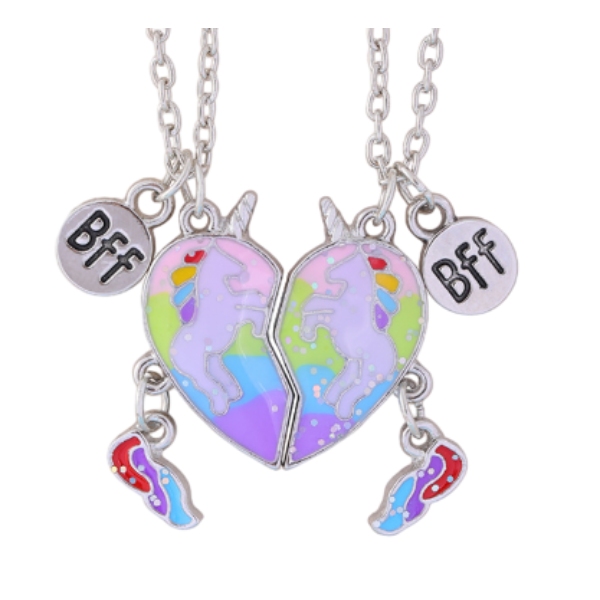 Rainbow horse Necklace BFF