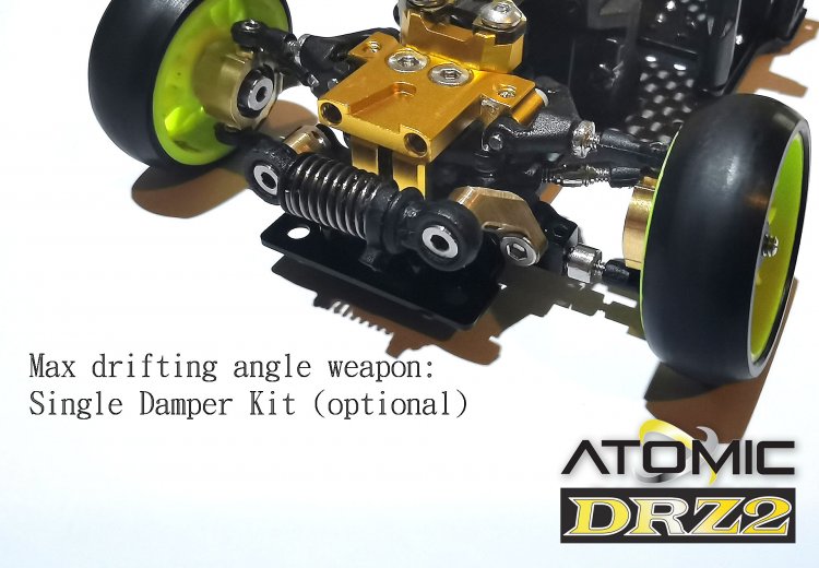 Atomic RC - DRZ 1/27 RWD Drift Car Kit (ROLLING CHASSIS) [ Mini-Z Size ]  DRZ-KIT