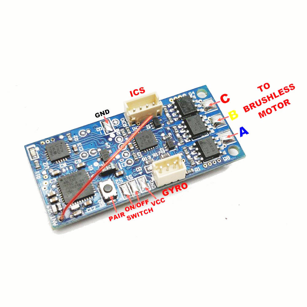 GT55racing 2.4G  Brushless Mainboard For KYOSHO MHS ASF Micro Racing Rc Car Parts GTR-03