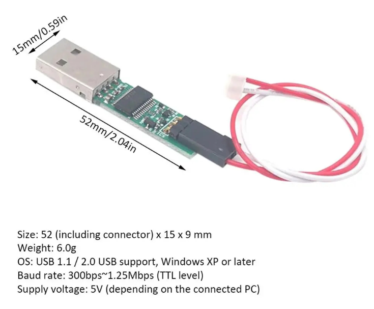 GT55racing I.C.S. USB Adapter HS for Kyosho Mini-Z RC Parts GTR-08