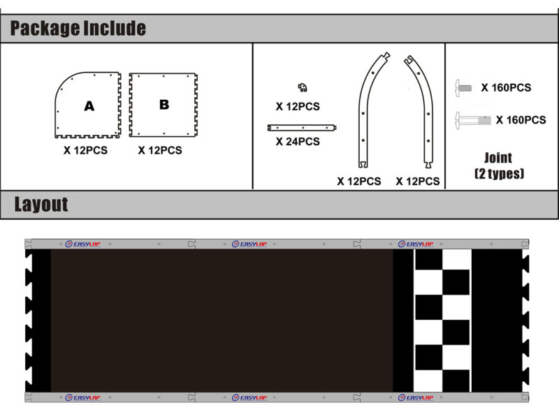 MINI RC TRACK FOR RACING（HOME VERSION）CCW-AB SET