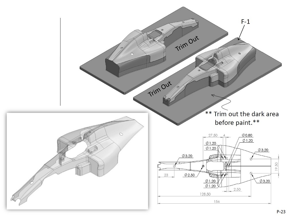 GLracing 1/28 GLF-1 RWD Chassis- (Without RX ESC) Model: GLF-1-001-NES