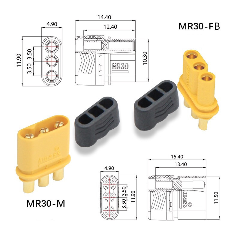 GT55racing AMASS MR30-M DC connector