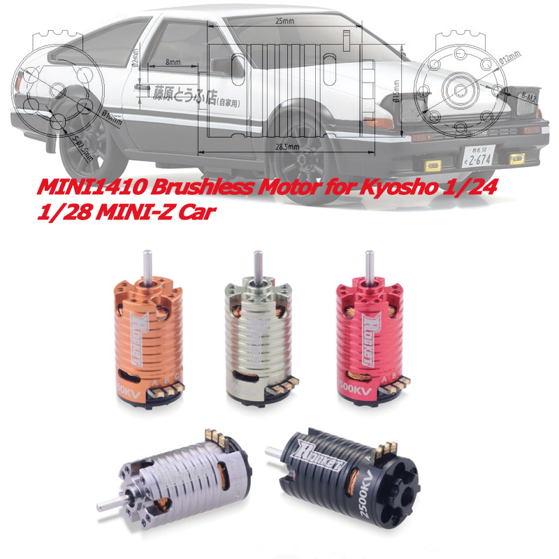 SURPASS HOBBY ROCKET 1410 Brushless Motor MINI-Z Mini  Car Motor (2500KV/3500KV/5500KV/7500KV/9500KV)  for 1/24 1/28 1/32 RC Car