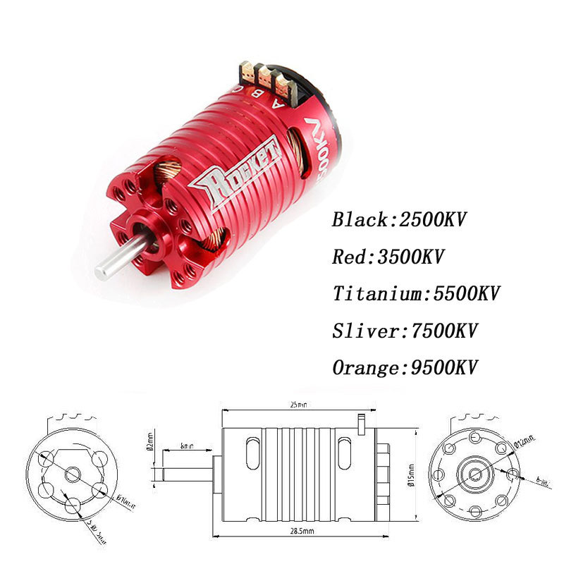 SURPASS HOBBY ROCKET 1410 Brushless Motor MINI-Z Mini  Car Motor (2500KV/3500KV/5500KV/7500KV/9500KV)  for 1/24 1/28 1/32 RC Car