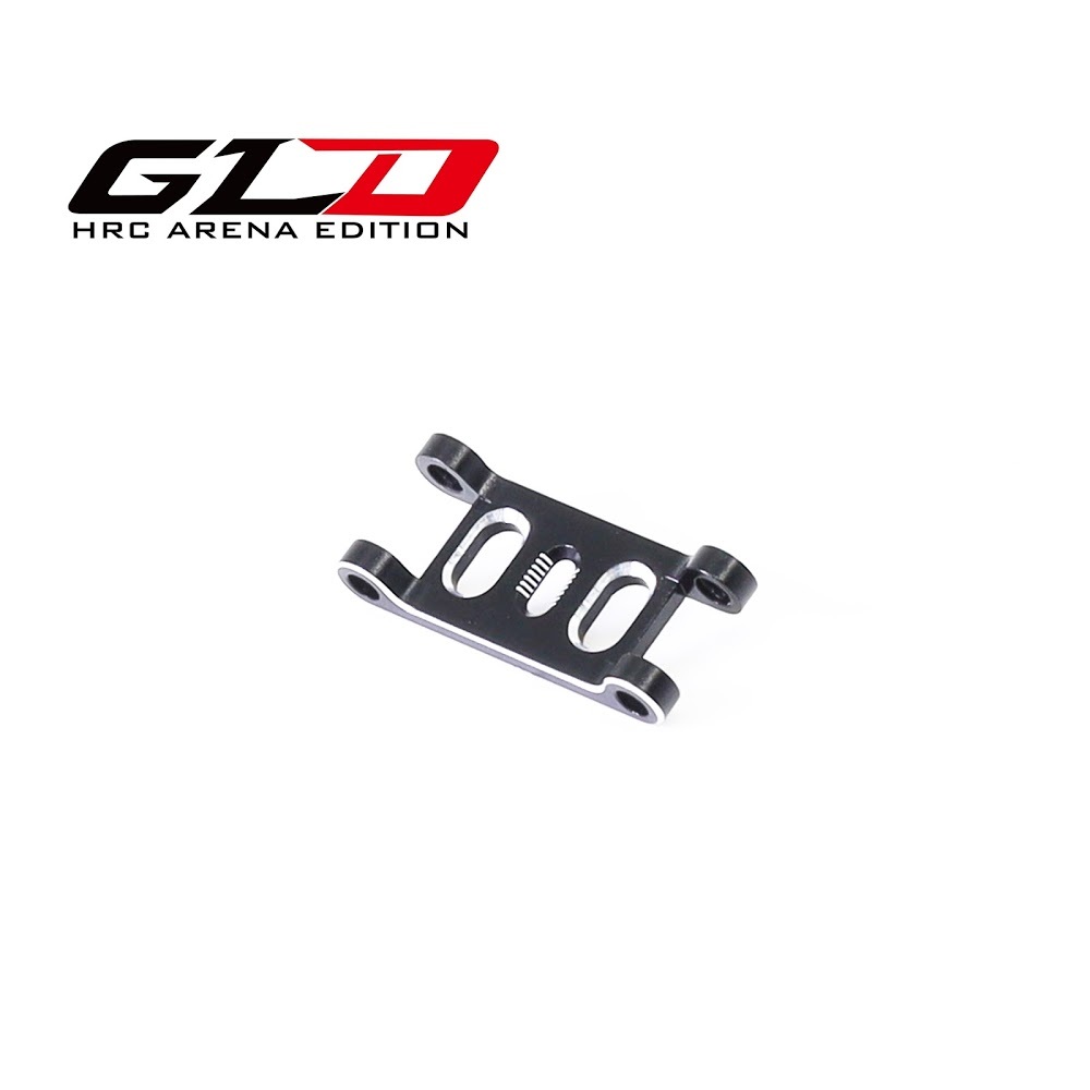 GLracing 1/28 GLD Aluminum 7075 Adjustable Front Caster Mount Black Silver Model:GLD-OP-010