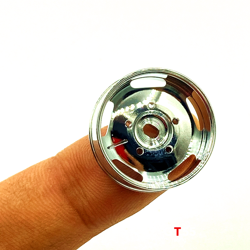 1/24 1/28 MINI-Z AWD Silver-plated Aluminum Alloy Wheels (Diameter 22mm) 2pcs Without tires