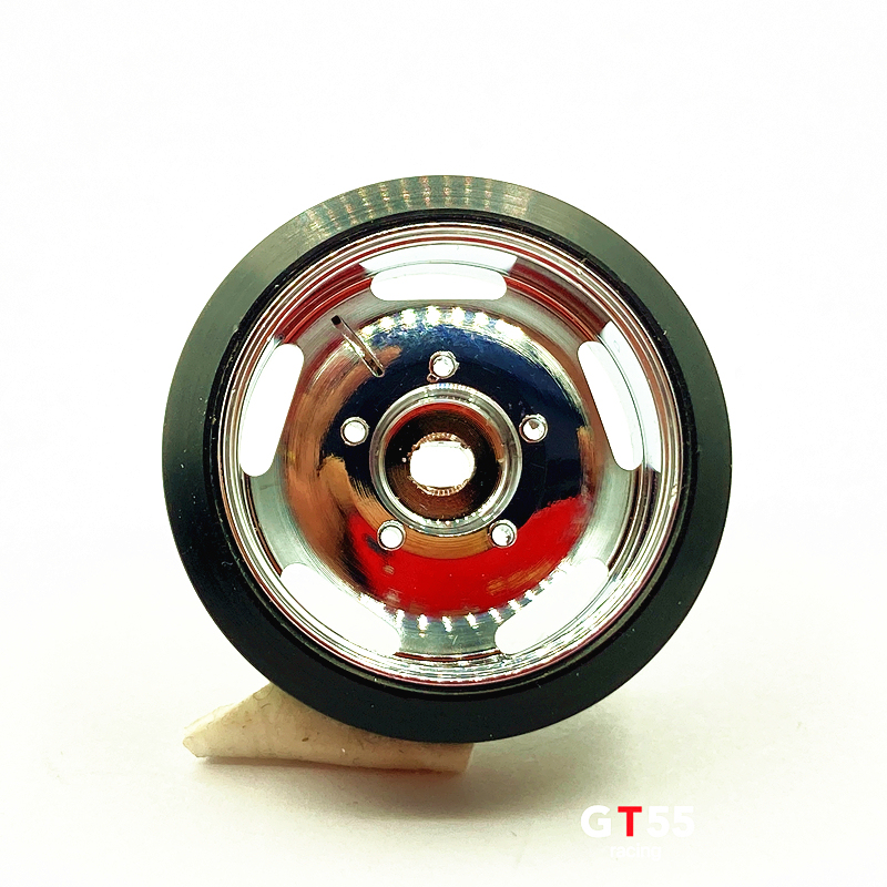 1/24 1/28 MINI-Z AWD Silver-plated Aluminum Alloy Wheels (Diameter 22mm) 2pcs Without tires