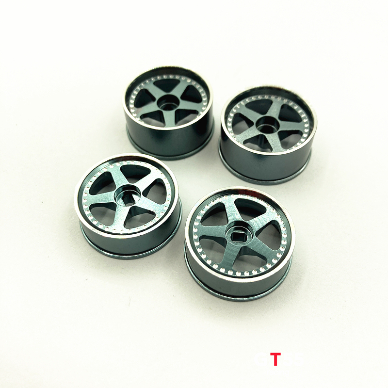 1/24 1/28 MINI-Z AWD Five-spoke Aluminum Wheels Diameter 22mm  (offset +1.5) 4pcs Without tires