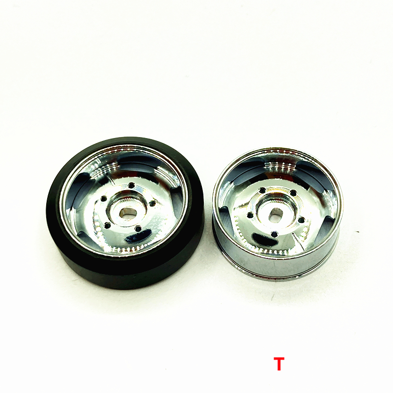 1/24 1/28 MINI-Z AWD Silver-plated Aluminum Alloy Wheels (Diameter 22mm) 2pcs Without tires