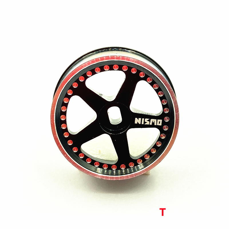 1/24 1/28 MINI-Z AWD Five-spoke Aluminum Wheels Diameter 22mm Black (offset +1.5) 4pcs Without tires