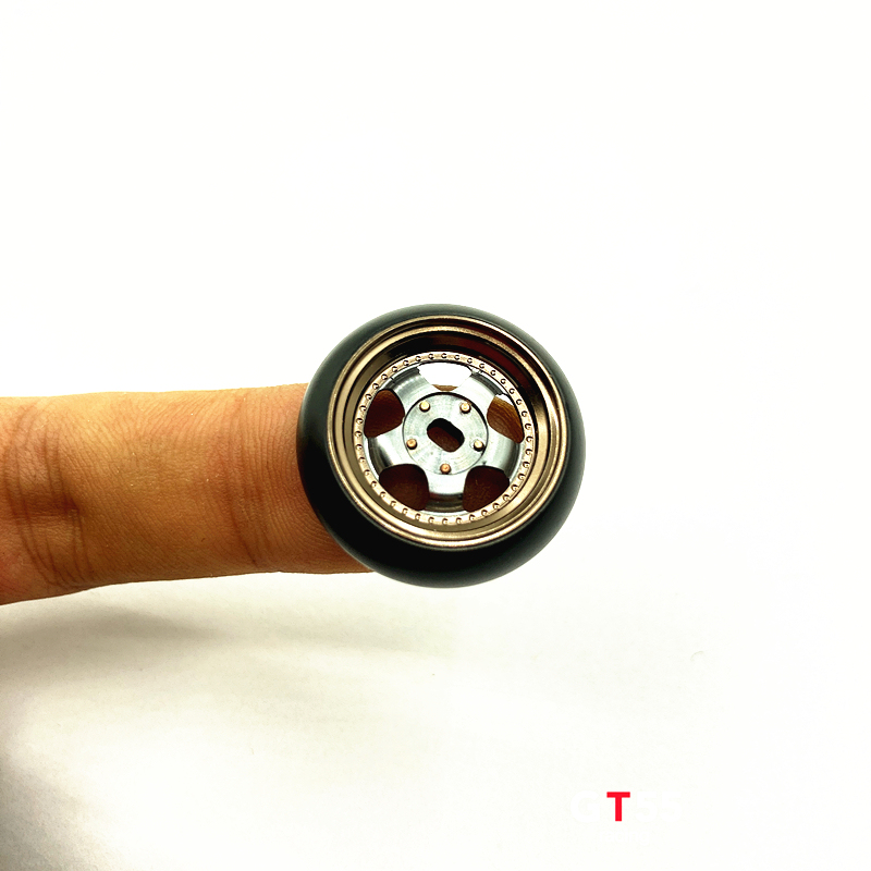 1/28 MINI-Z AWD Five High Simulation Aluminum Alloy Wheels (Diameter 20MM) 2pcs With Tires