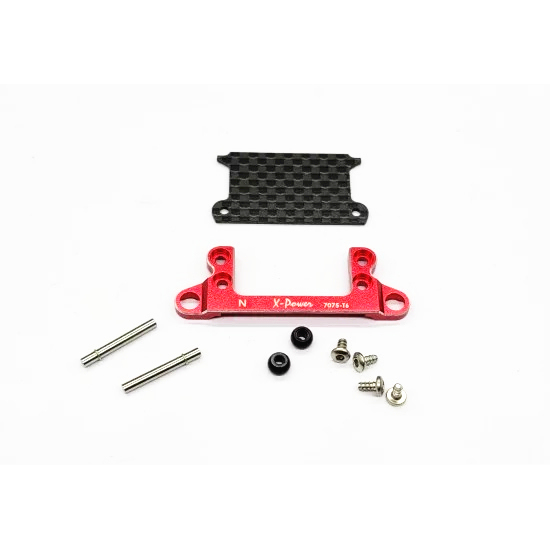 X-Power Alu,7075 FRONT LOWER ARM SET N (Narrow) CARBON FIBER PLATE #XP-M03-FLS-N