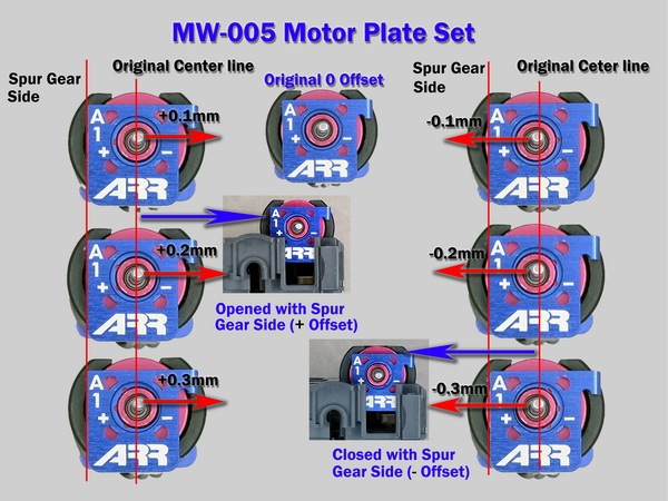 RC-Aurora Adjustable Motor Plate for Mini-Z AWD (2A) #MW-005-2A