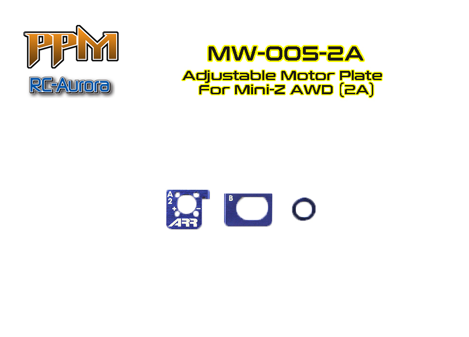 RC-Aurora Adjustable Motor Plate for Mini-Z AWD (2A) #MW-005-2A