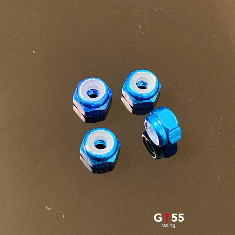 GT55racing M2 CNC aluminum Self-Locking Nuts (4pcs)