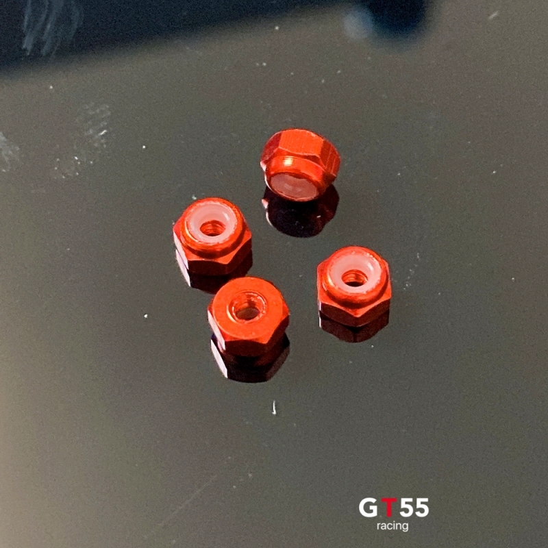 GT55racing M2 CNC aluminum Self-Locking Nuts (4pcs)