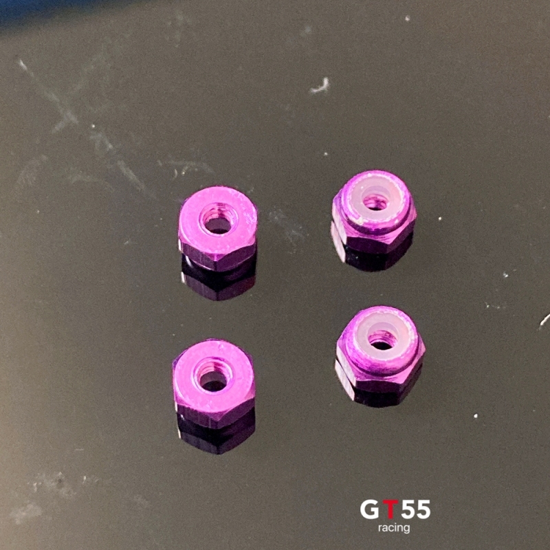 GT55racing M2 CNC aluminum Self-Locking Nuts (4pcs)