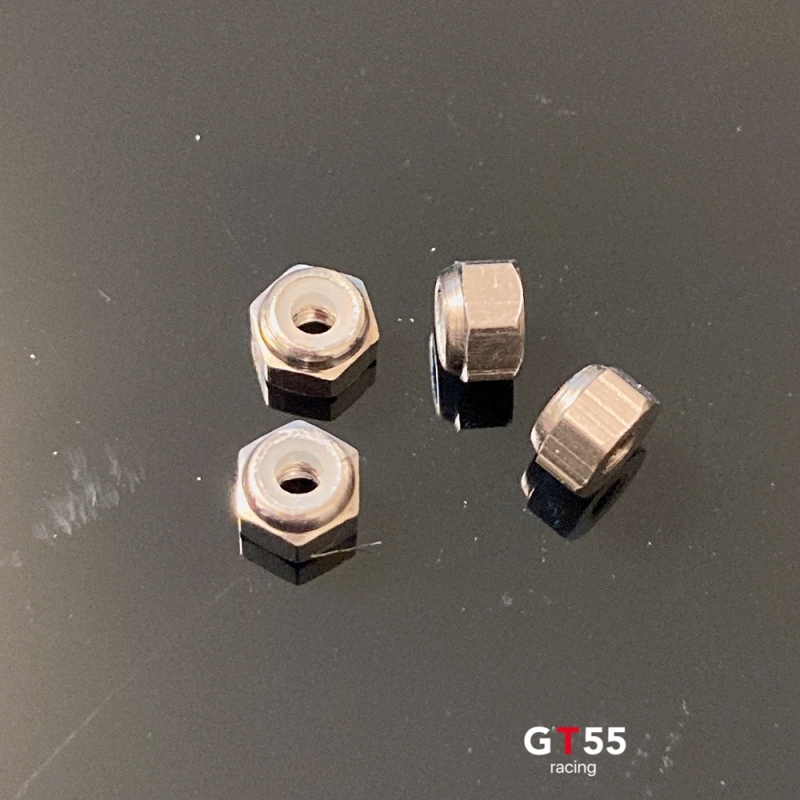 GT55racing M2 CNC aluminum Self-Locking Nuts (4pcs)