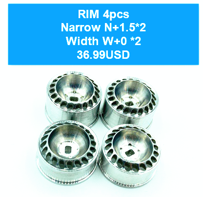 GT55racing MINI-Z CNC aluminum alloy wheels 4pcs diameter 20mm (narrow N+1.5*2 wide W+0*2)