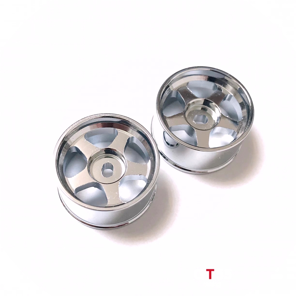 Small Car Metal Rims MINI-Z AWD 5-FIVE Metal Wheel Silver Plating (Diameter 20mm, Offset +1 ...