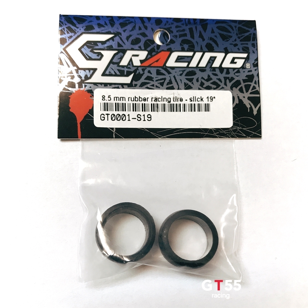 GL racing 8.5mm Rubber Racing Front Tire - Slick 19* #GT0001-S19