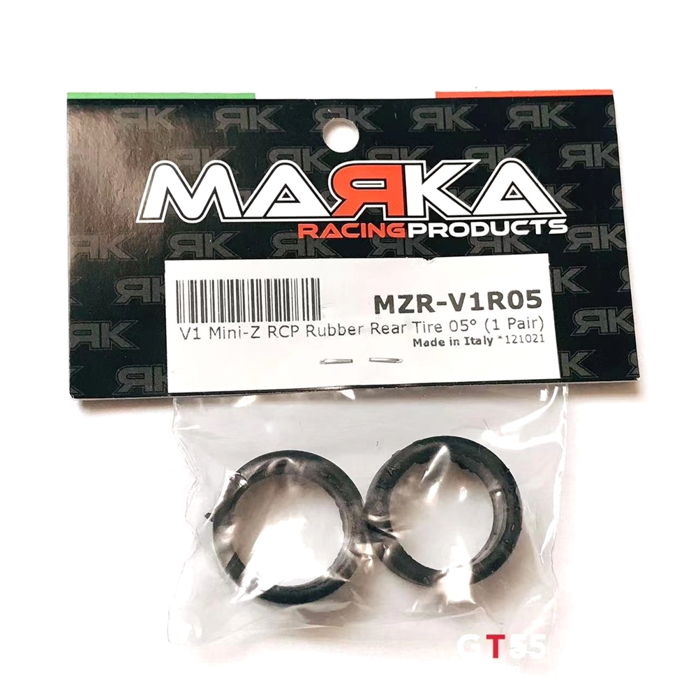 MARKA V1 MINI-Z RCP RUBBER REAR TIRE 05° (1 PAIR) #MZR-V1R05