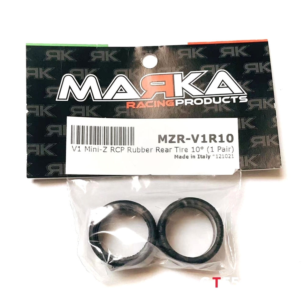 MARKA V1 MINI-Z RCP RUBBER REAR TIRE 10° (1 PAIR) #MZR-V1R10