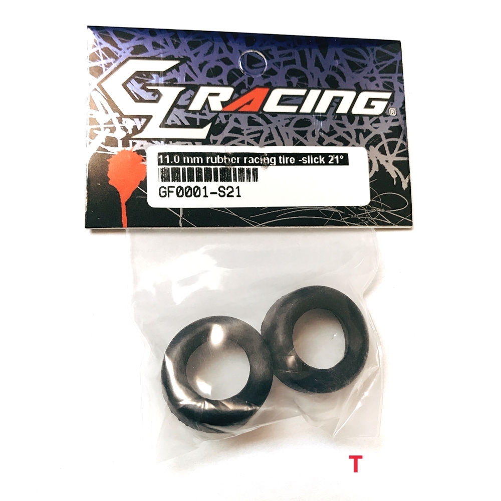 GL racing F1 11mm Rubber Racing Front Tire -Slick 21°* #GF0001-S21