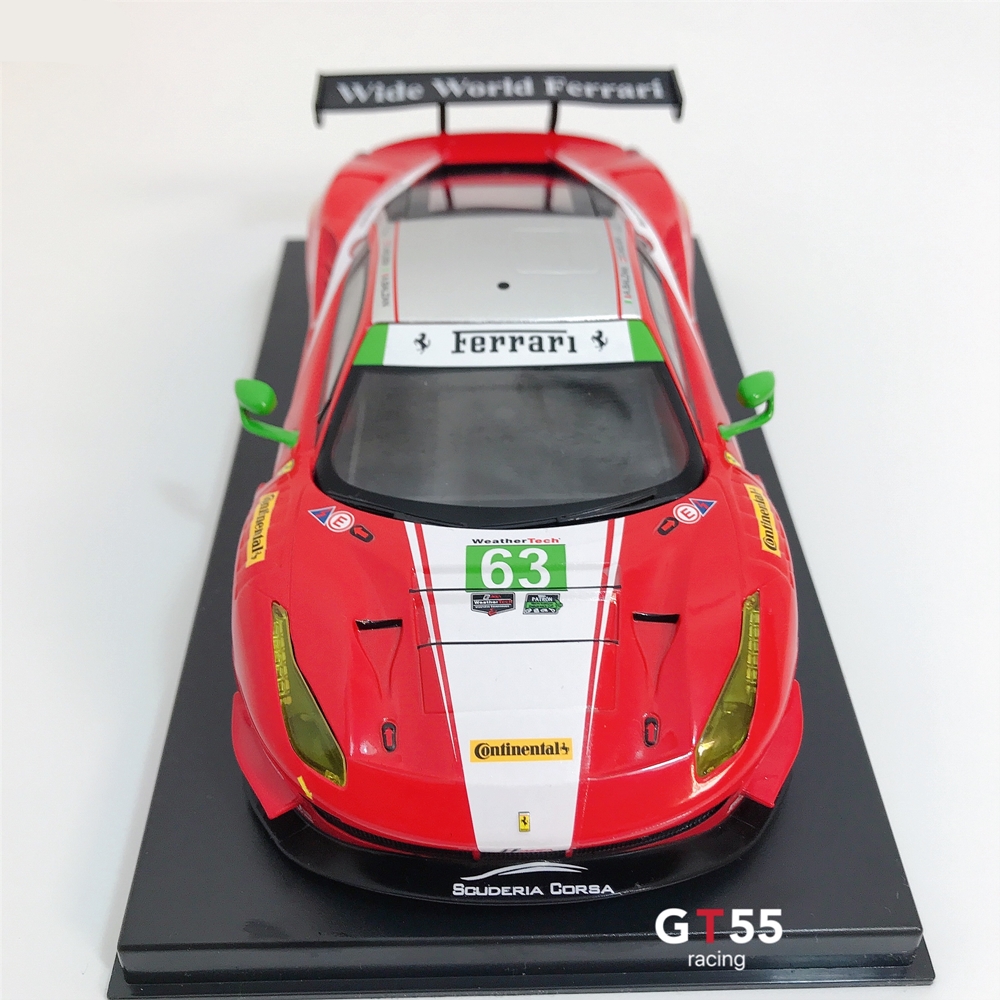 GLレーシング製 ミニッツボディ フェラーリ 488GT3 レッド×ブラック