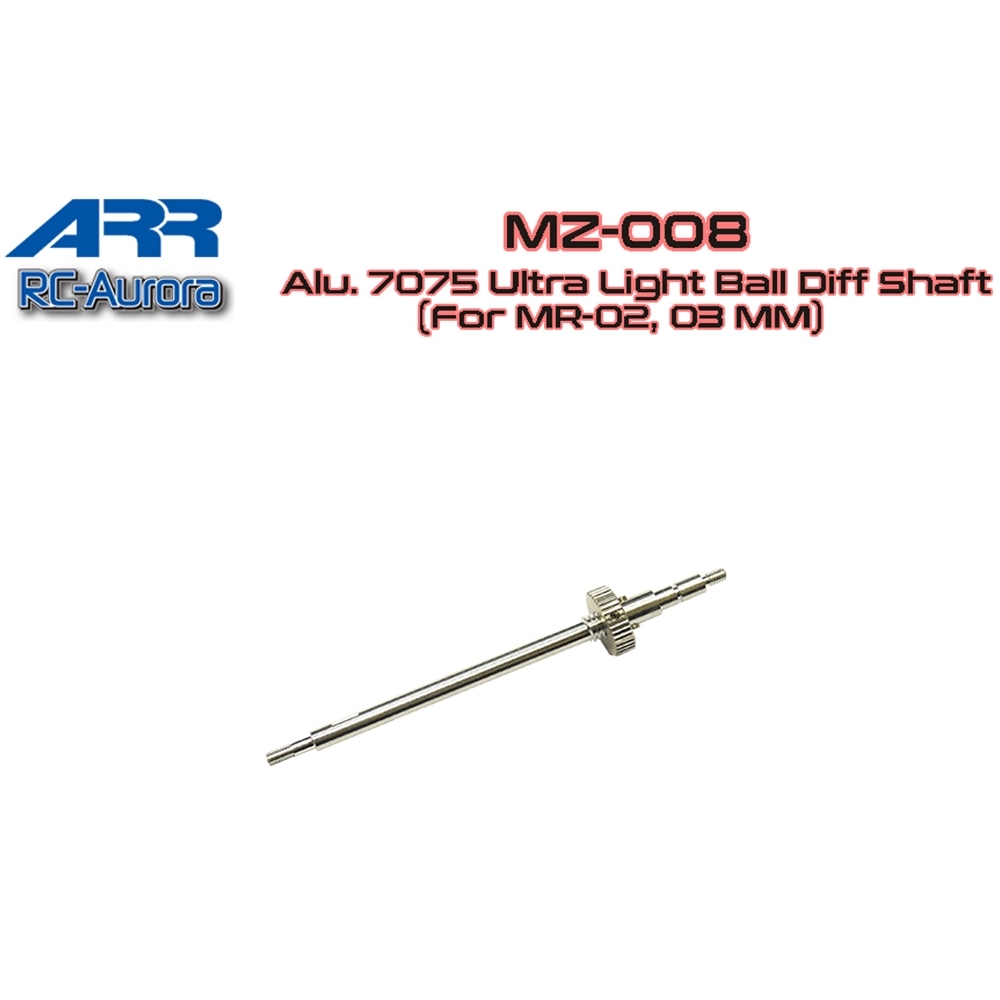 RC-Aurora ARR Alu. 7075 Ultra Light Ball Diff Shaft (For KYOSHO MINI-Z MR02/03 MM) #MZ-008