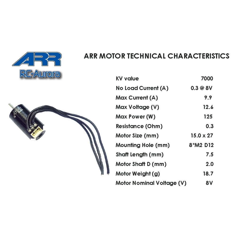 RC-Aurora ARR Sensored Brushless Motor 7000kv (Version 2) #MT-002-7000