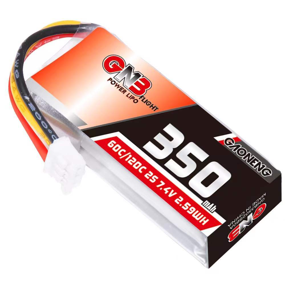 GNB GAONENG 2S 350mah 7.4V 60C 120C LiPo Battery PH2.0 3Pin Connector For RC Cars FPV Drone Racing