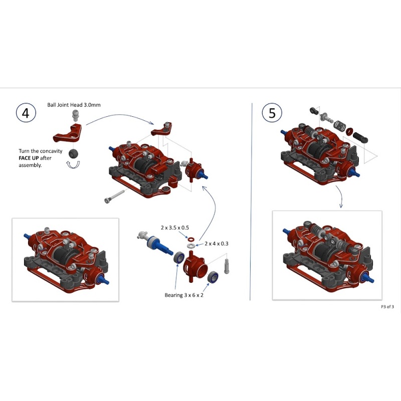 X-Power Front Suspension Set(W) for Mini Z AWD MA020 XP-AWD-FSSW