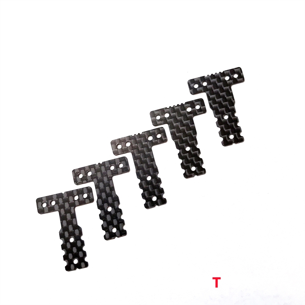 GT55 Racing MM Carbon T-Plate 5PCS (NO.1-5 Soft to Hard) Thickness 0.5mm For Kyosho Mini-Z MR03 #CF-MM05