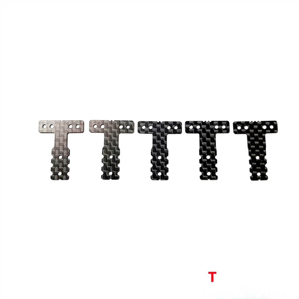 GT55 Racing MM/RM (-0.4MM) Carbon T-Plate 5PCS NO.1-5 Soft to Hard Thickness 0.5mm For Kyosho Mini-Z MR03 #CF-MM05-M04