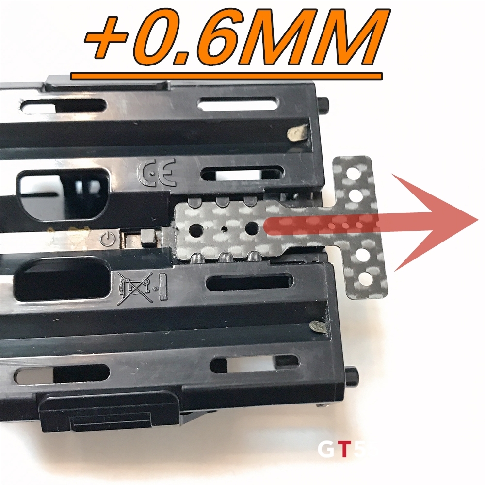GT55 Racing MM/RM (+0.6MM) Carbon T-Plate 5PCS NO.1-5 Soft to Hard Thickness 0.5mm For Kyosho Mini-Z MR03 #CF-MM05-P06