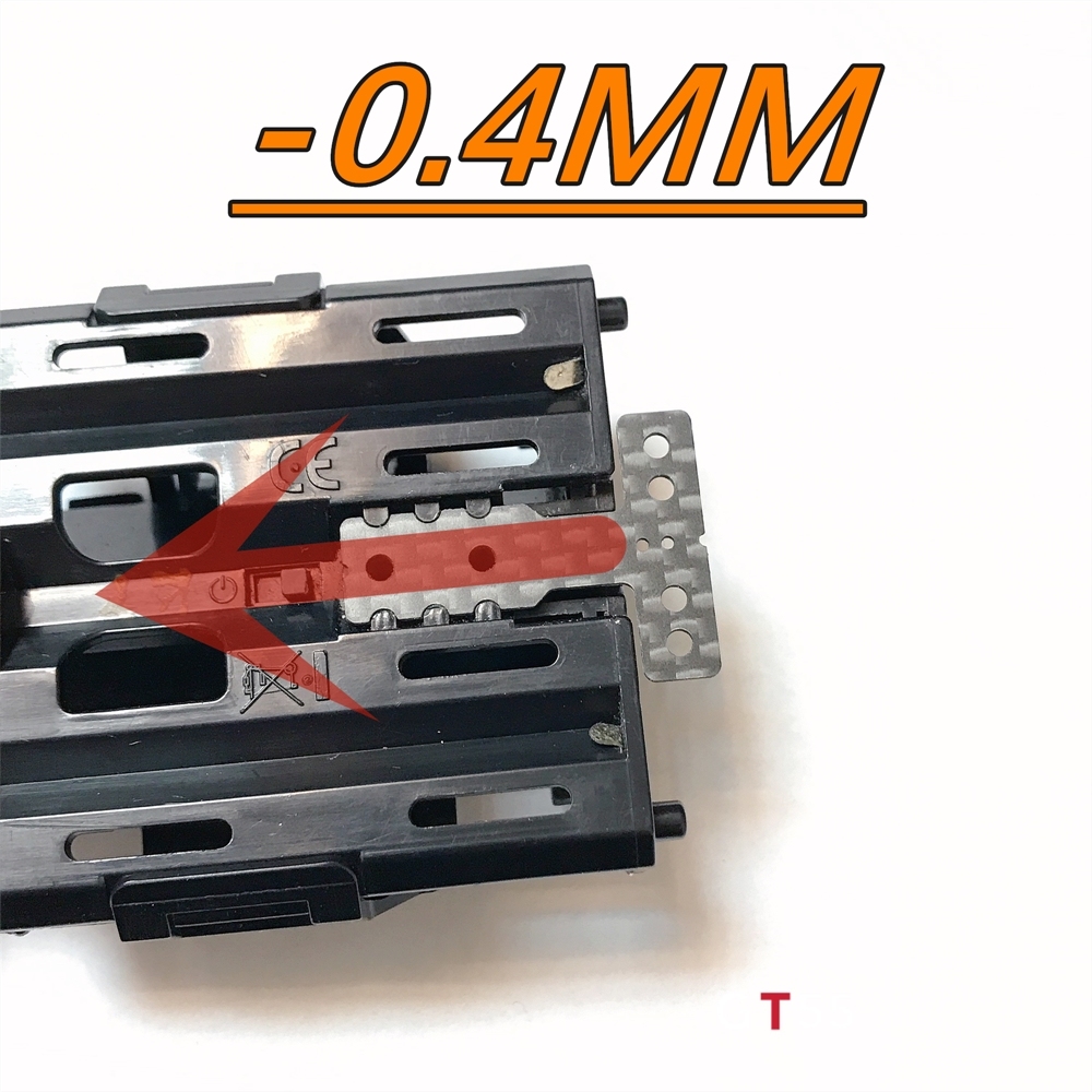 GT55 Racing MM/RM (-0.4MM) Carbon T-Plate 5PCS NO.1-5 Soft to Hard Thickness 0.5mm For Kyosho Mini-Z MR03 #CF-MM05-M04